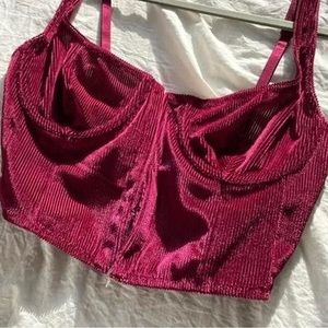 Velvet Corset Top